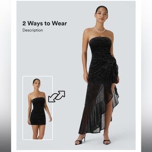 NWT HALARA - 2 ways to wear velvet body-con dress